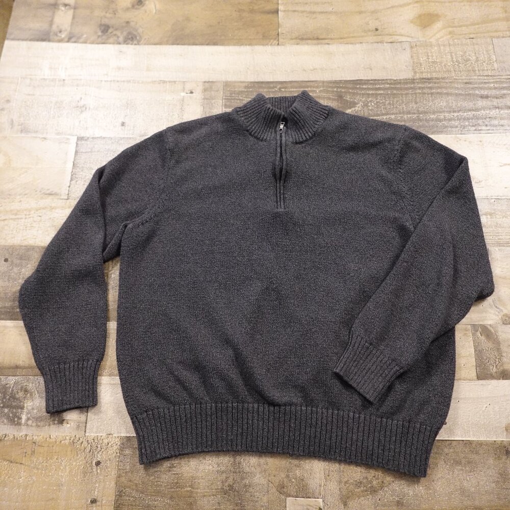Calvin Klein quarter zip pullover sweater men's‎ XL grey